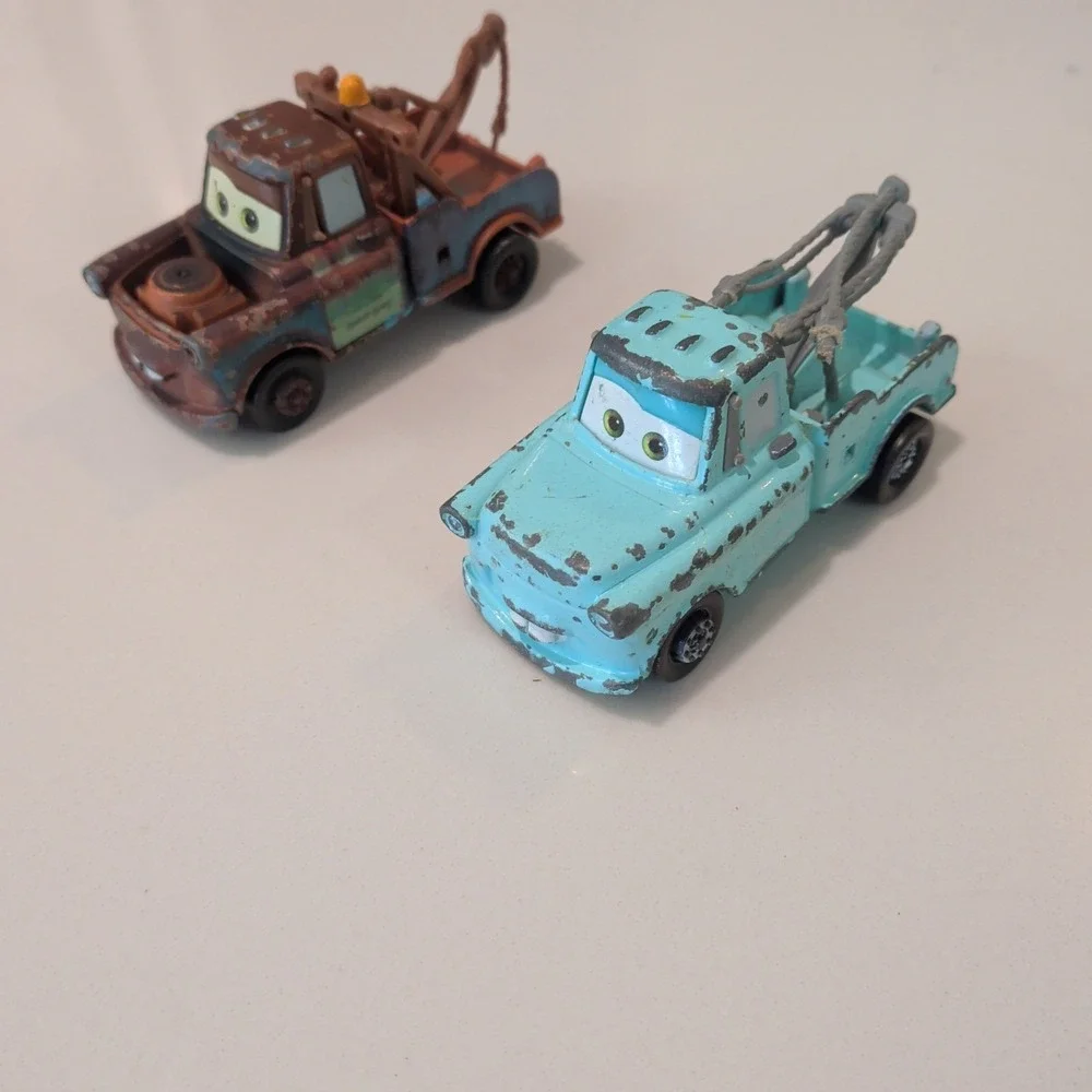 Disney Pixar Cars Mater Lot  Of 2   1:55 Diecast Metal Cars Mattel.